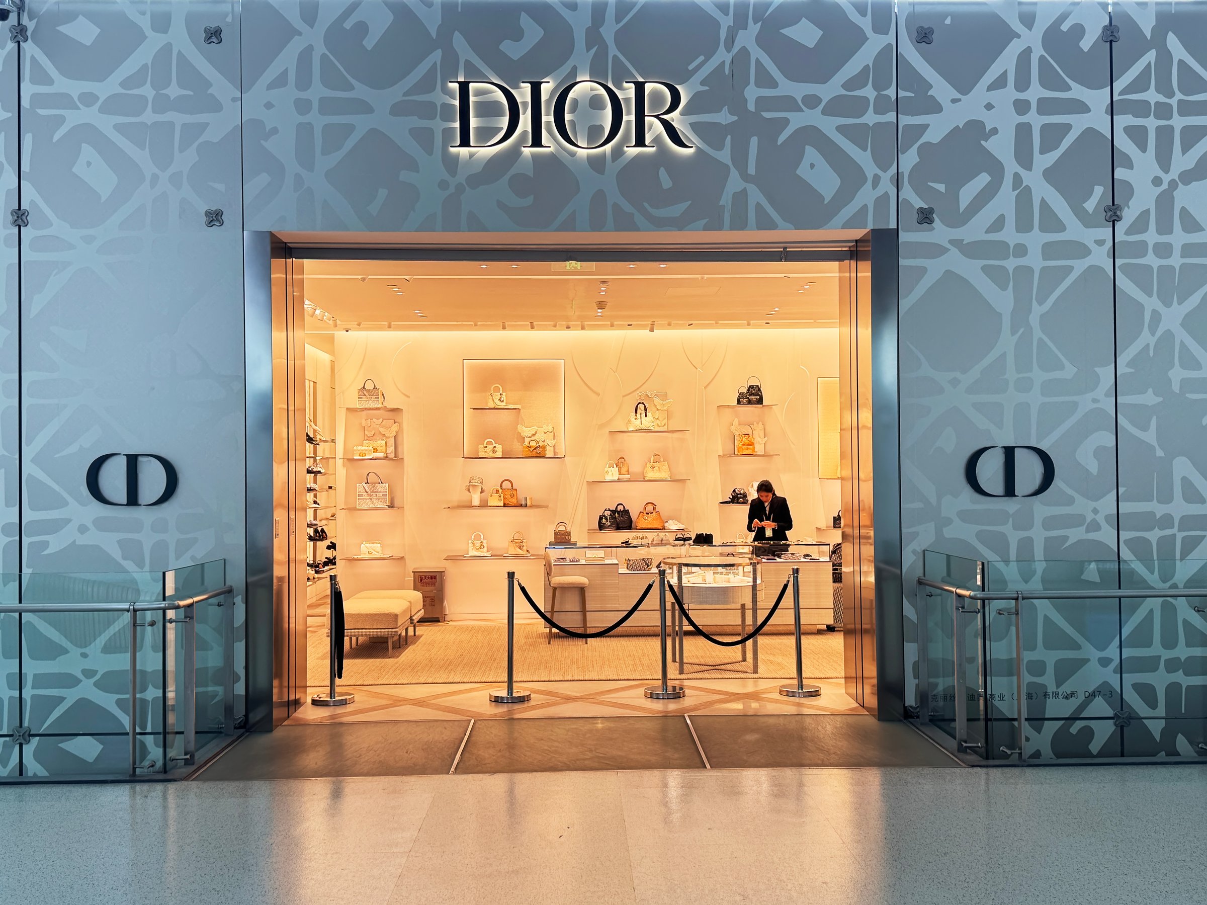 Shanghai,China-April 16th 2025: DIOR store inside Shanghai Hongqiao International Airport