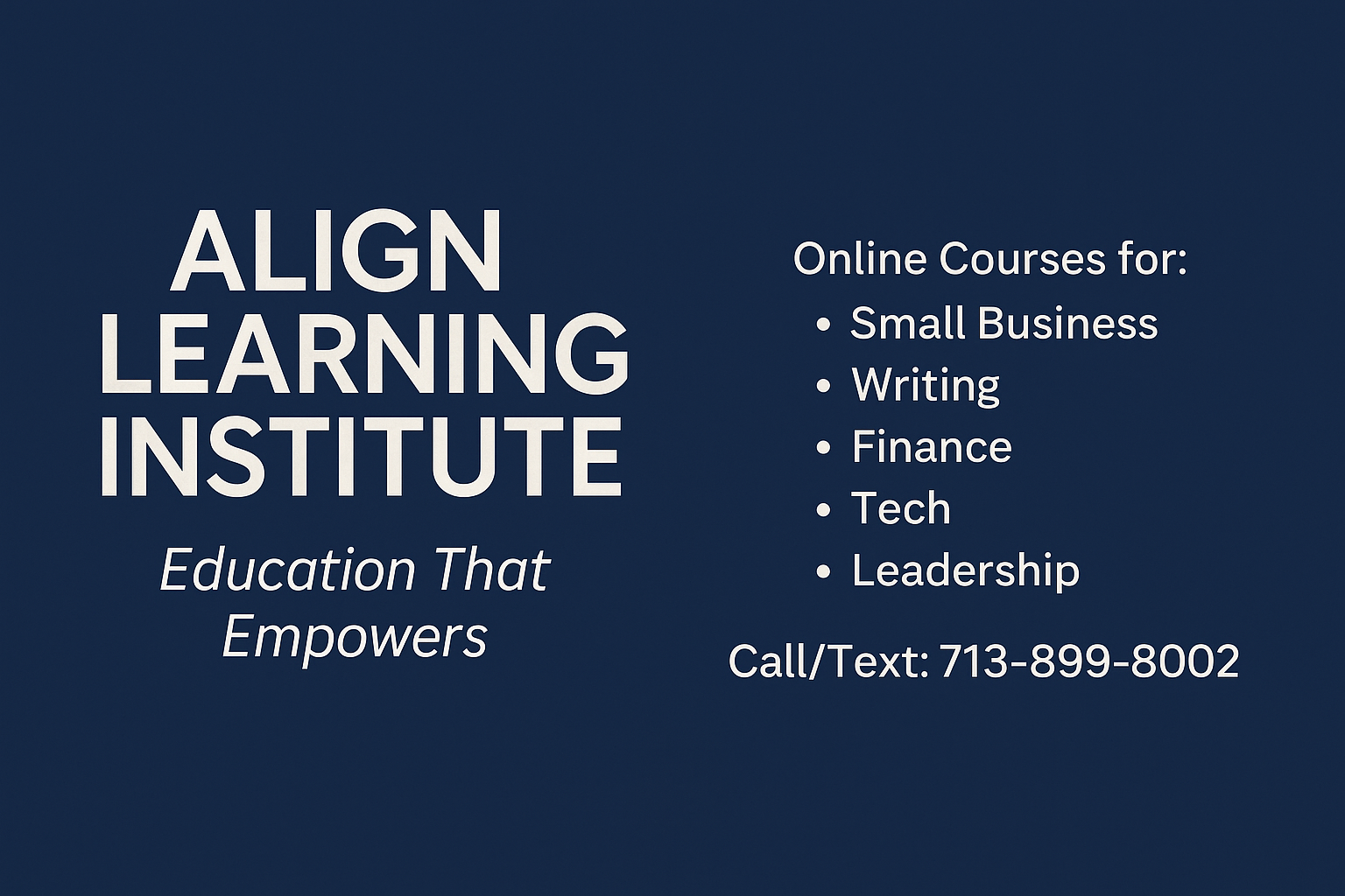 Align Learning Institute - Empowering education for all