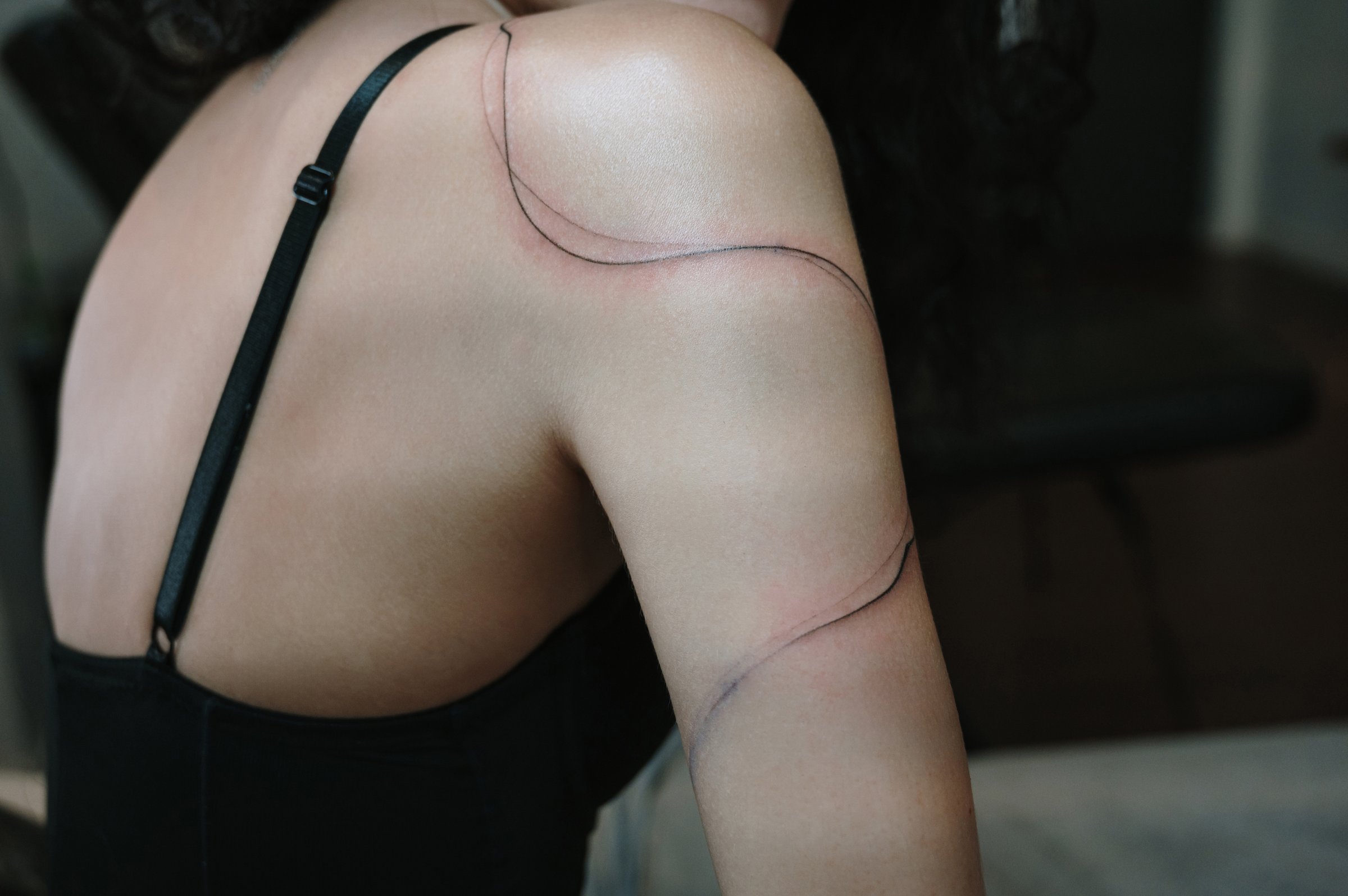 Close-up of tattoo on arm