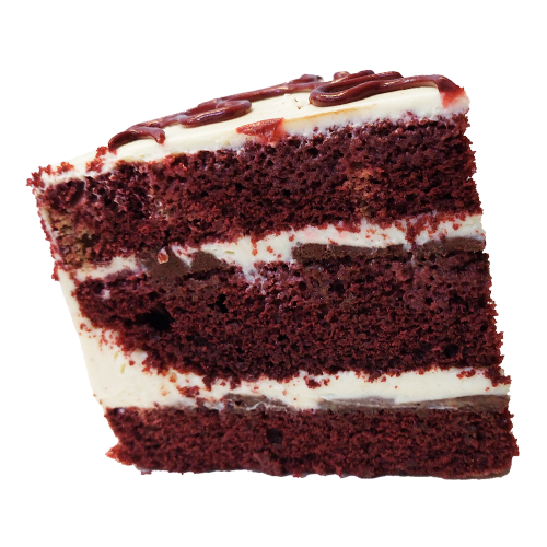 Pastel Red Velvet rebanada