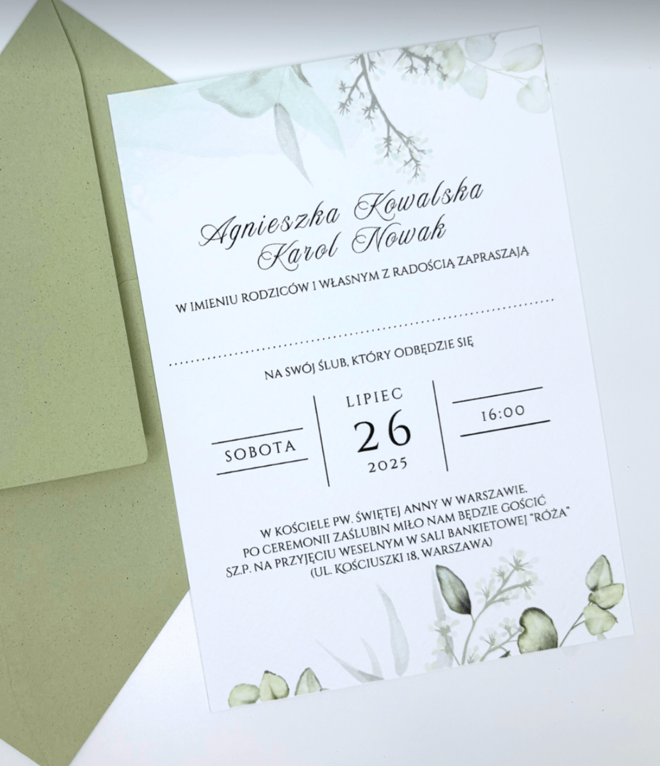 Zaproszenie kwiatowe 14