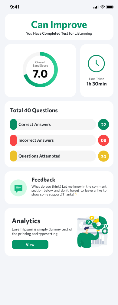 AI-Powered Evaluation Results Screen