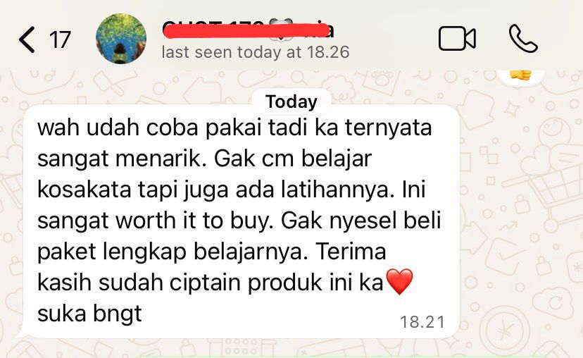 Testimoni Pelanggan Huahua Learning