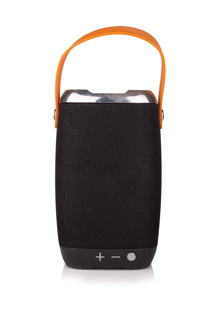 portable speaker isolated on white background.