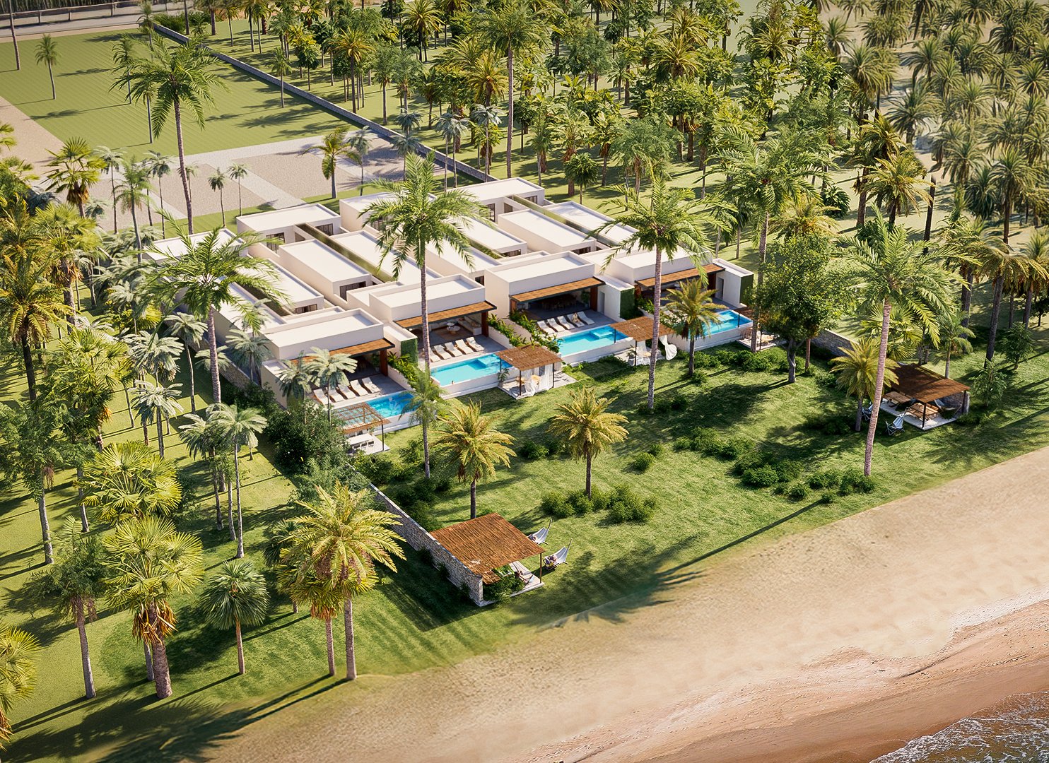 Solea Beachfront aerial view