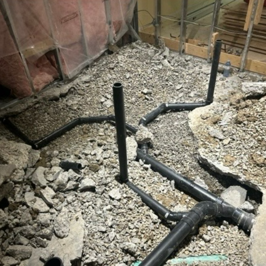 Professional plumbing installation work