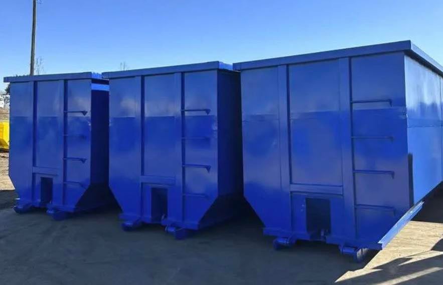 After Hours Roll Offs dumpster on construction site