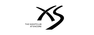 Logo of XS The Nightclub at Encore with stylized black letters on a white background.