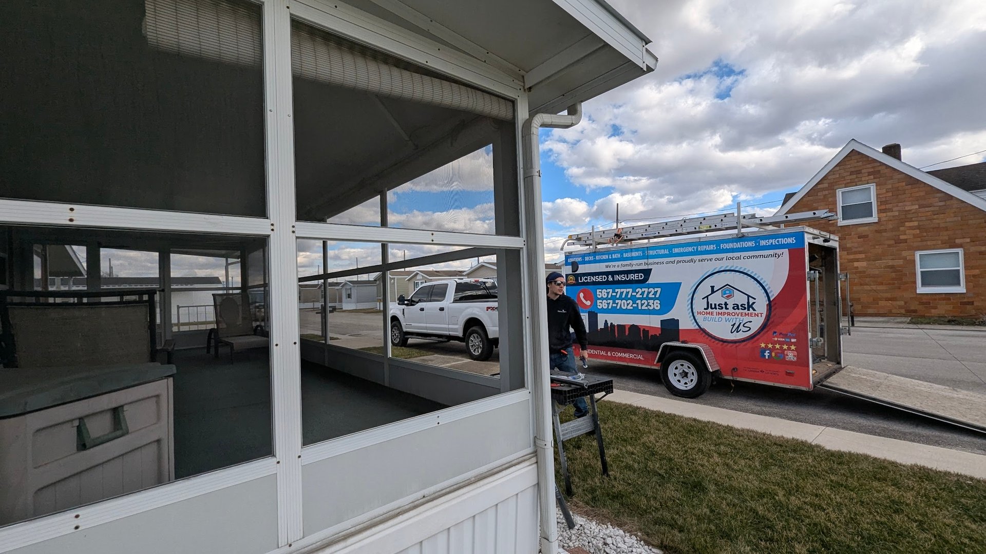 Just Ask Home Improvement team delivering quality craftsmanship on a home renovation project