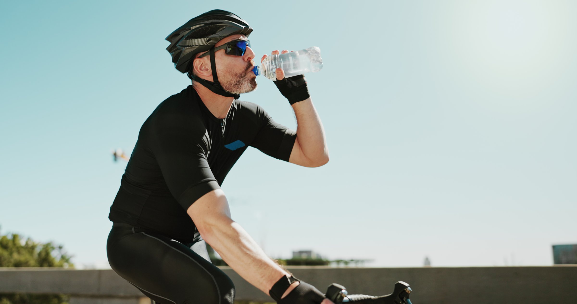 Sugarfree.space California athlete mastering hydration strategy during Iron Man training, showcasing optimal electrolyte balance and performance nutrition