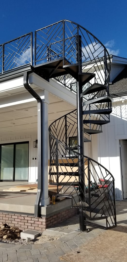 Exterior staircase installation