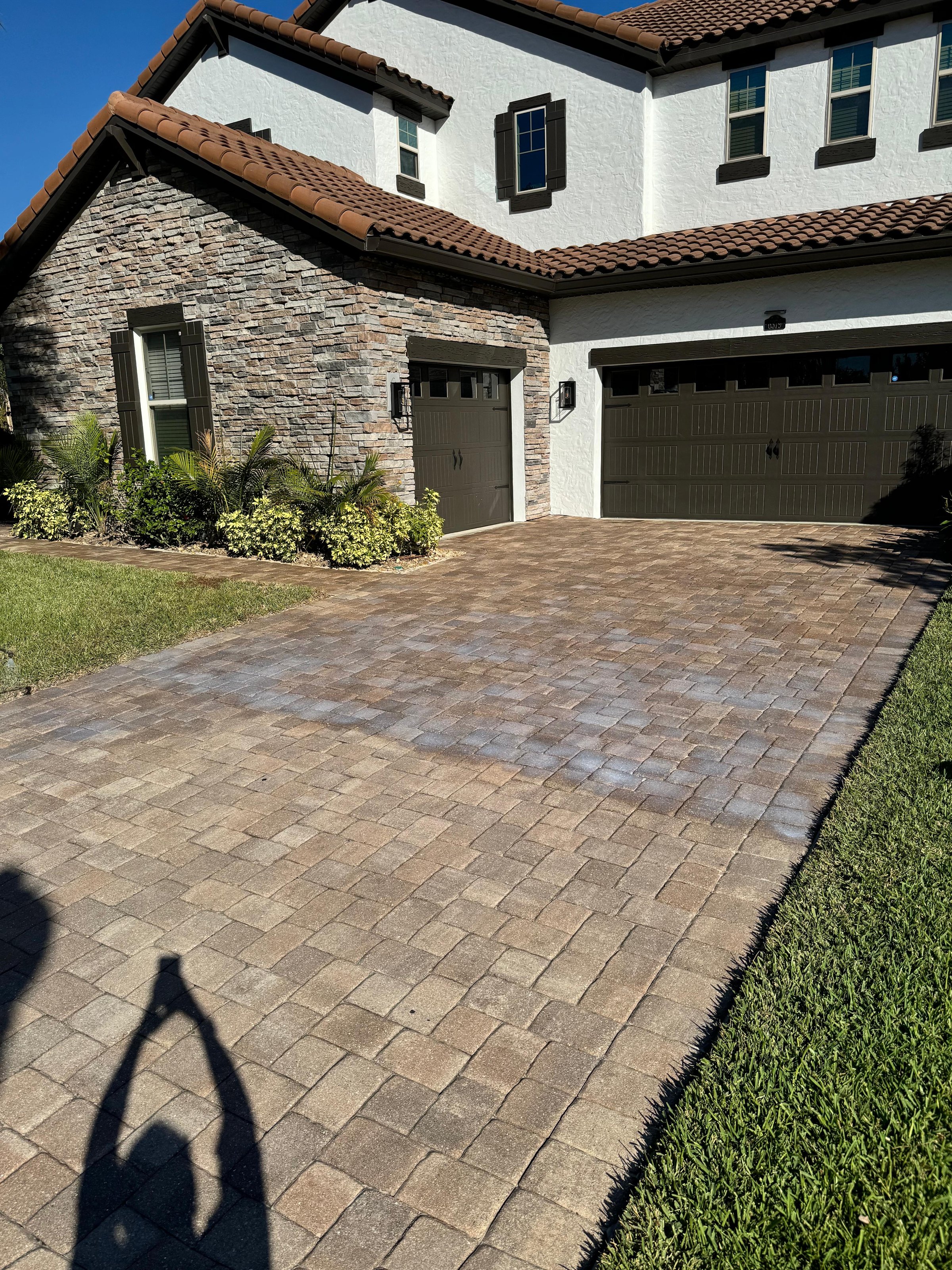 Pavers Installed and Being Sealed