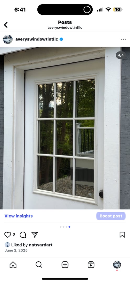 Window tint installation project