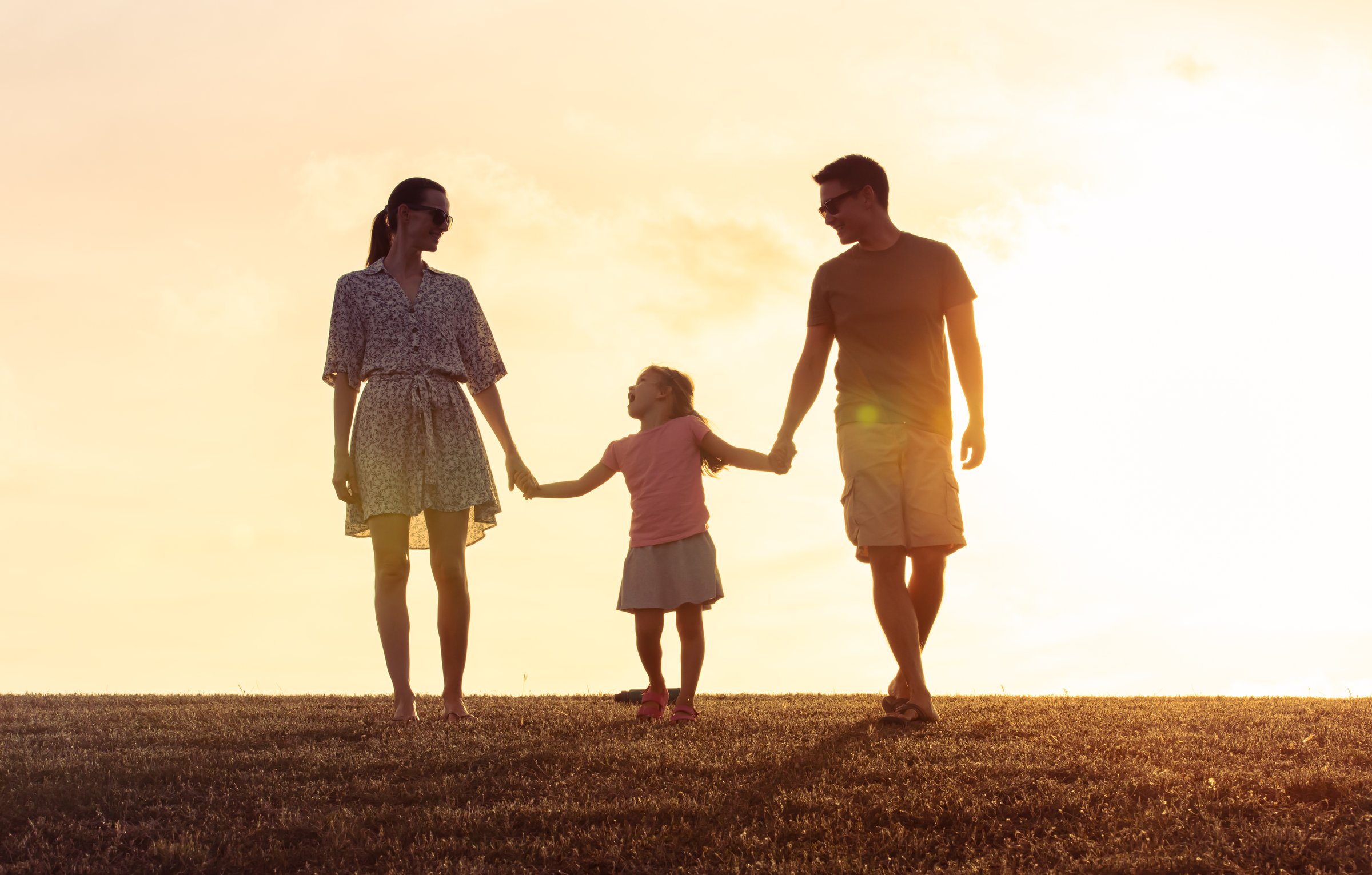 Famille heureuse - Couple en union de fait au Québec avec enfants