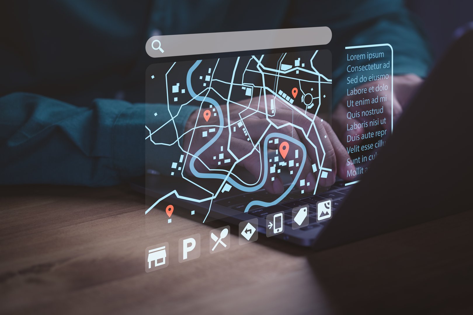 Real-time GPS tracking map interface