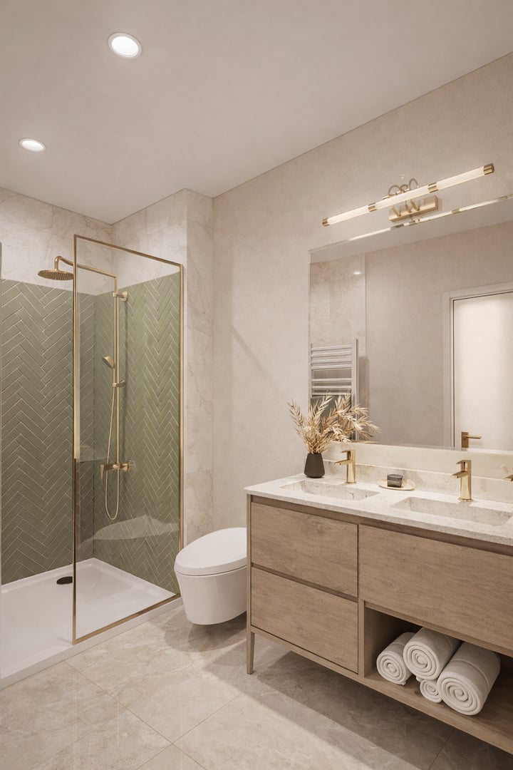 Bathroom bedroom 2 near balcony