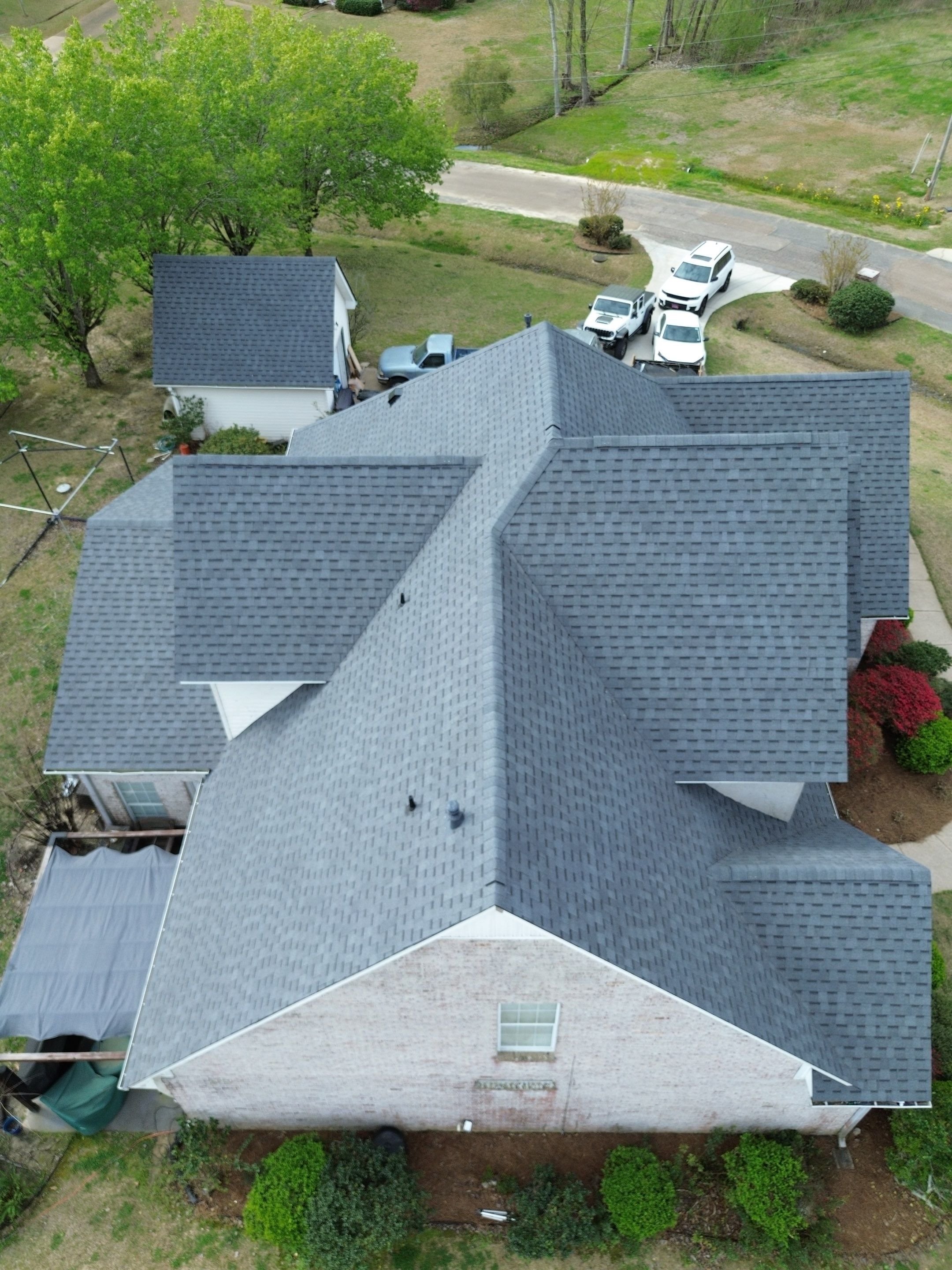 Completed roofing project
