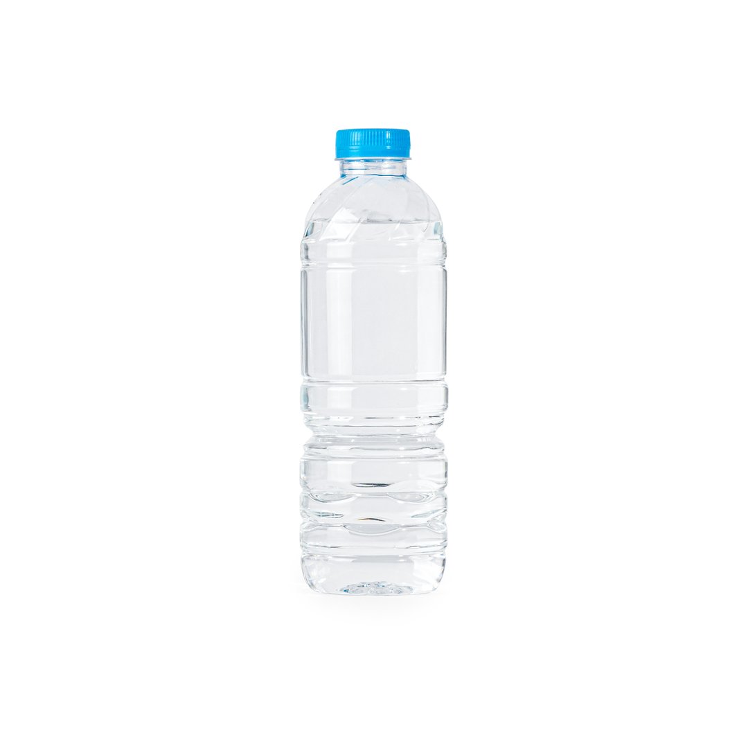 A water bottle isolated on white background. With Cliping Path. Water bottle Mockup.