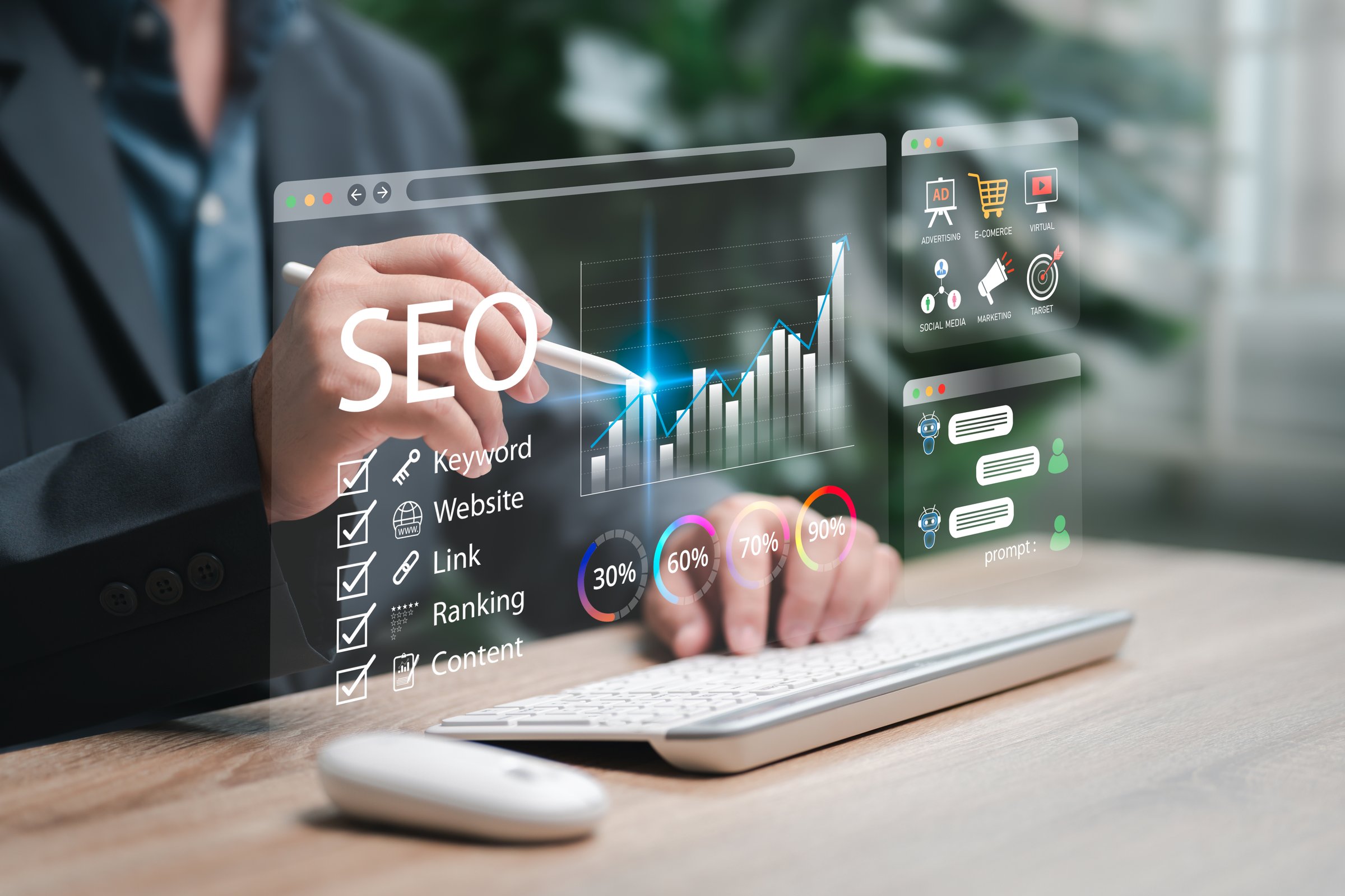 SEO, Search Engine Optimization Concept