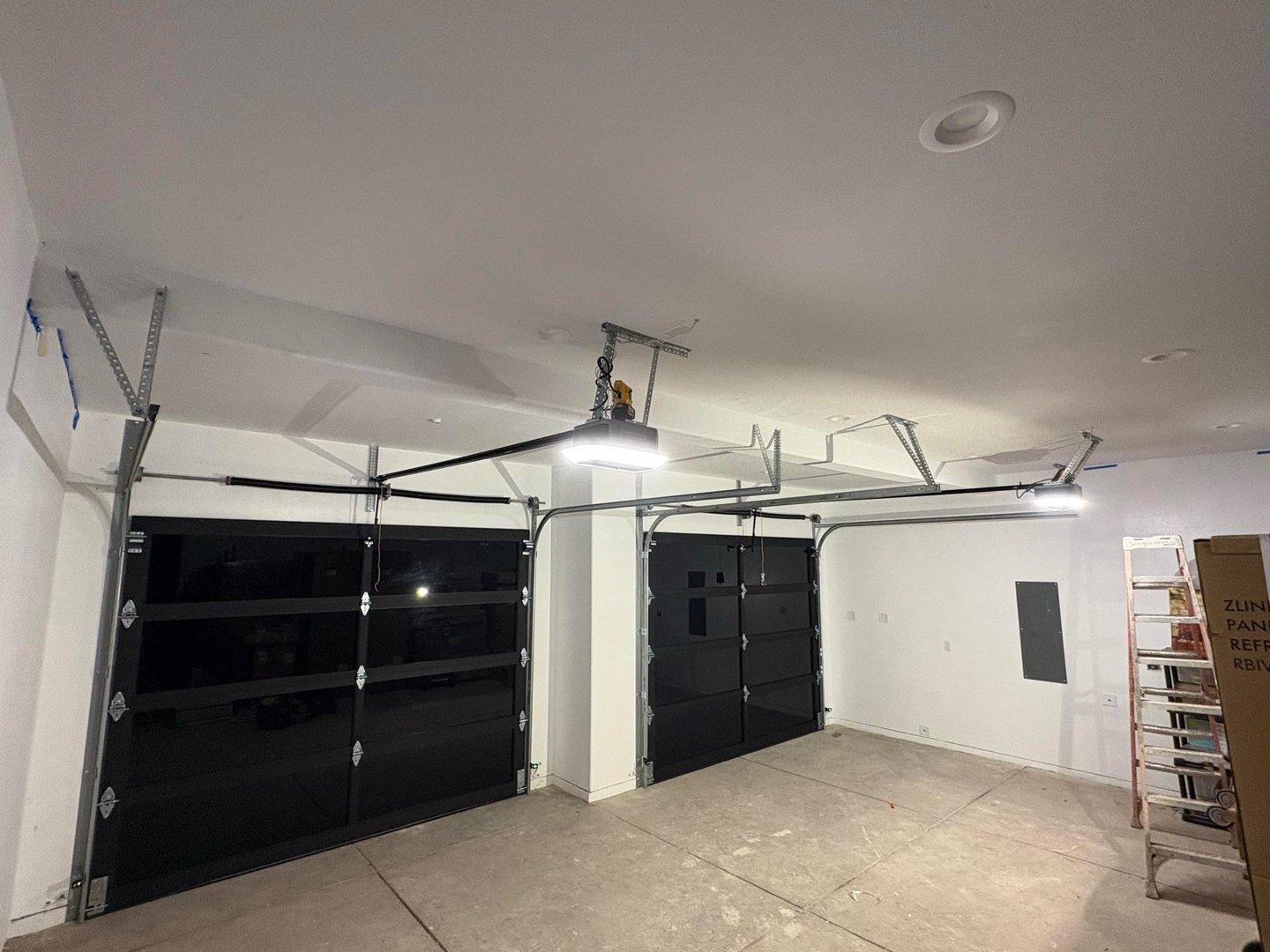 Residential garage door installation