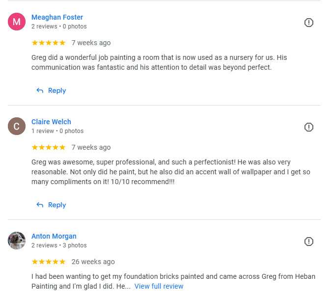 Customer review for Heban Painting