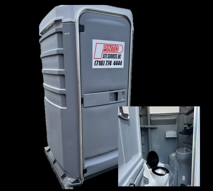 Flushable portable toilets with sink