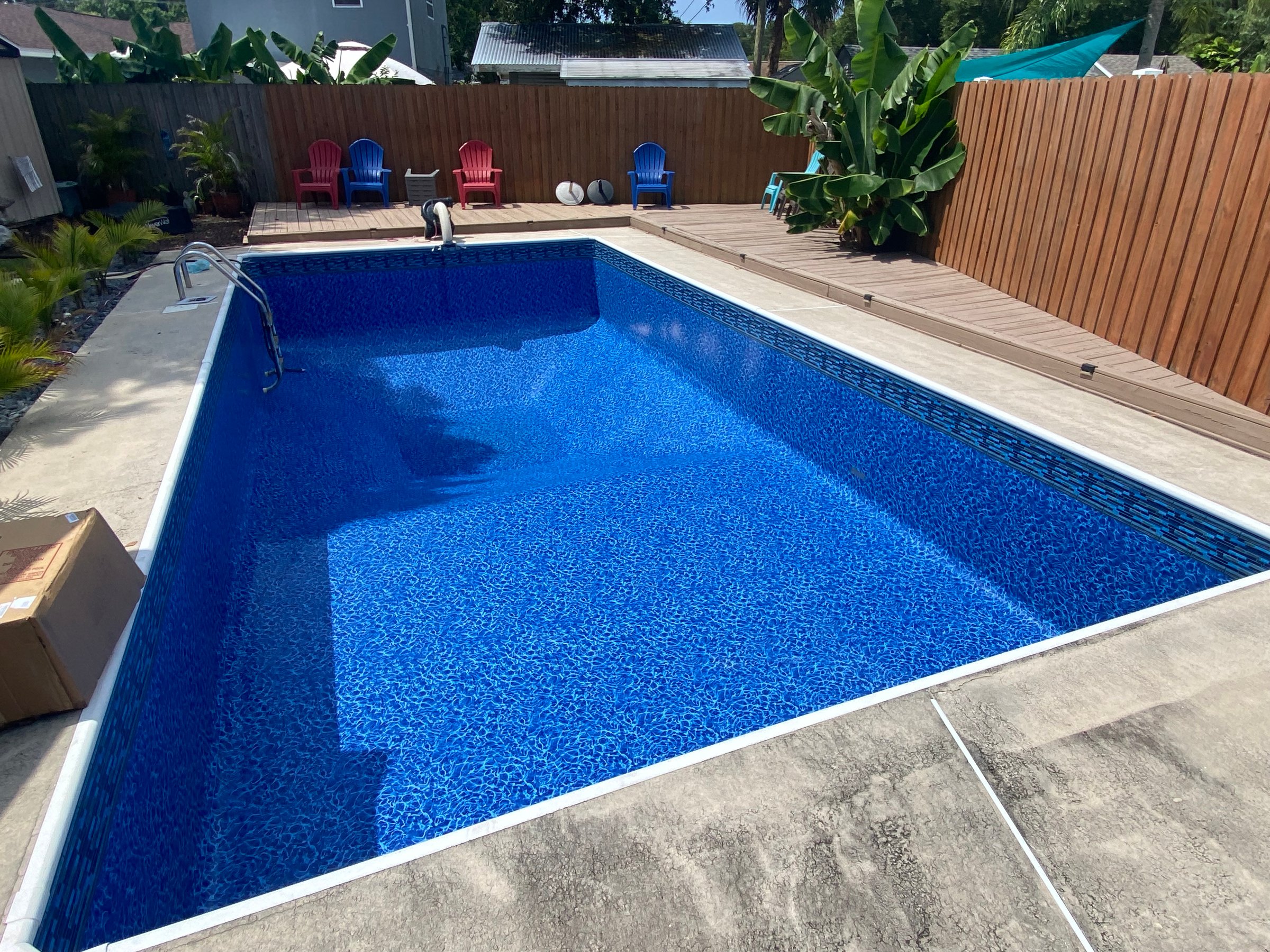 Pool after vinyl liner replacement