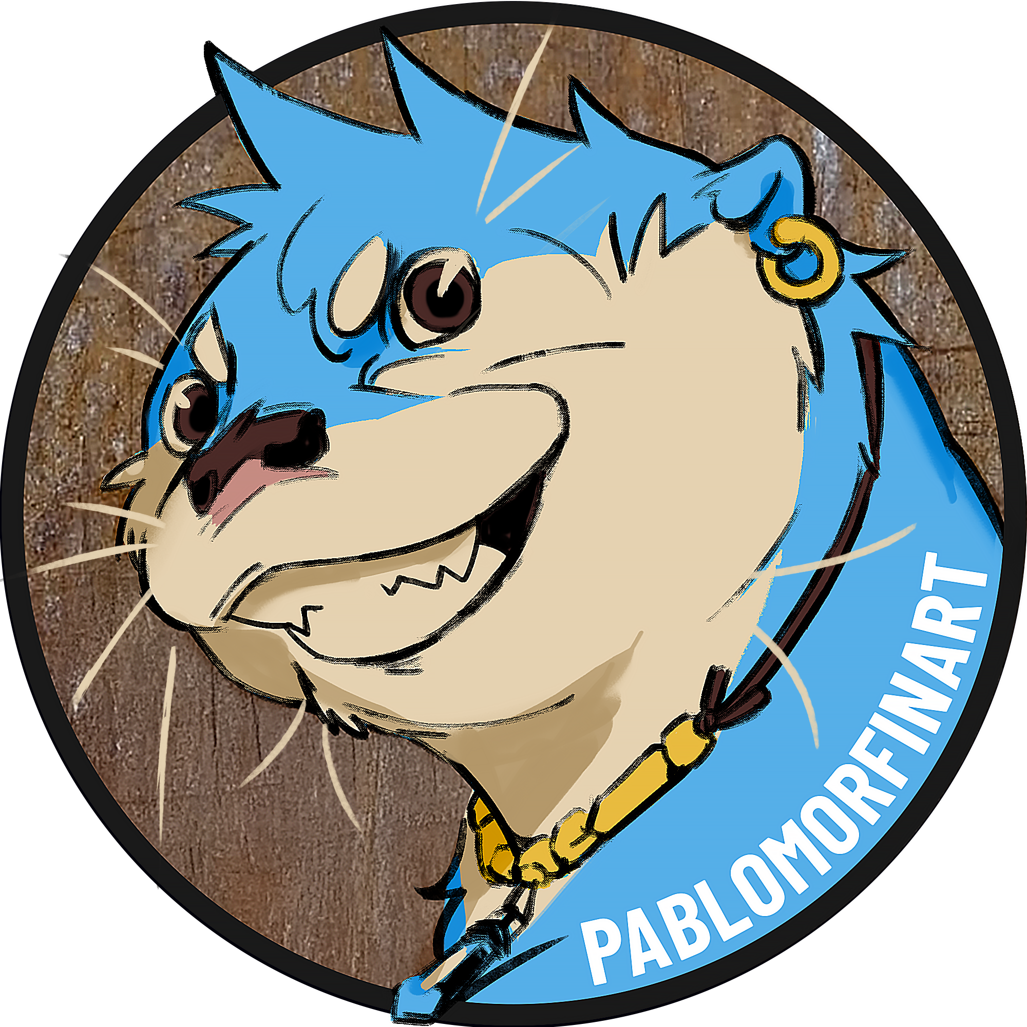 Bleu Whiskers Circle