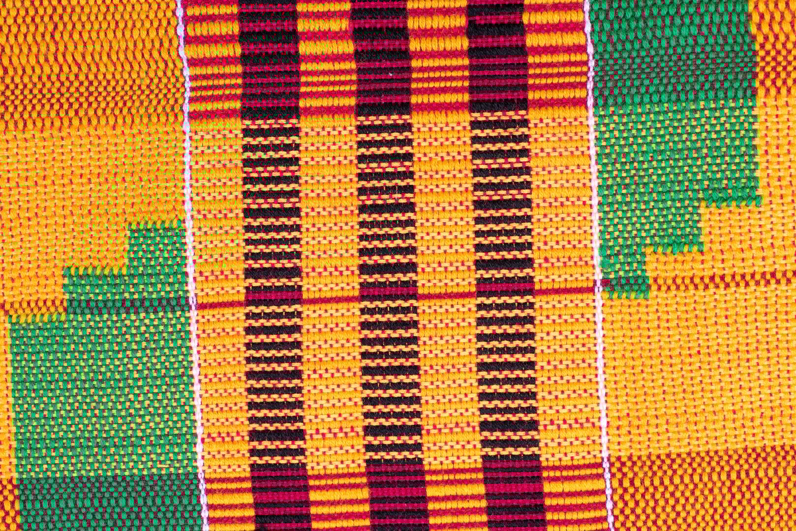 Macro shot of kente cloth