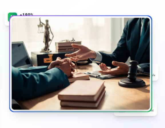 Professional lawyer in office