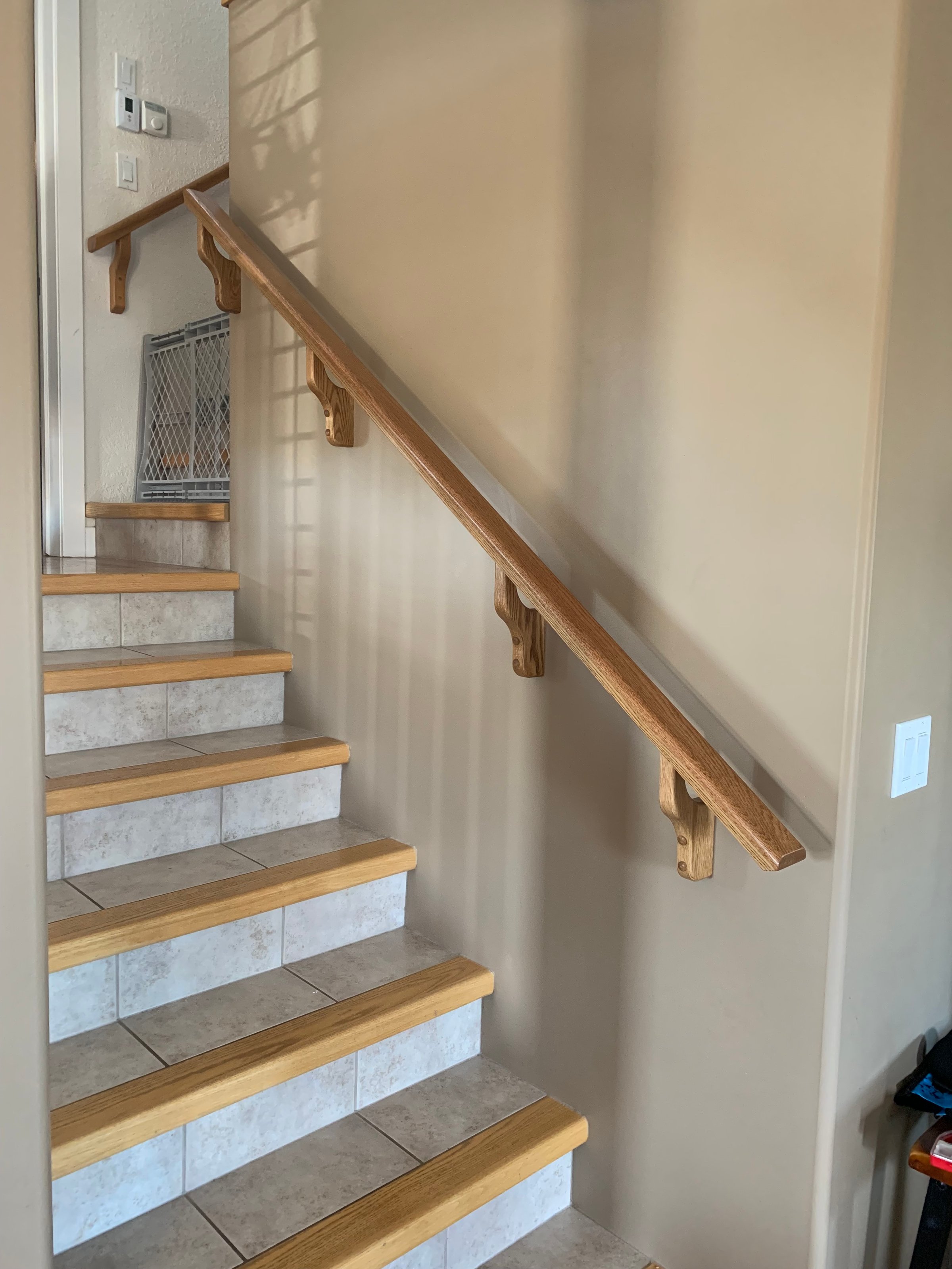 Quality interior handrail workmanship