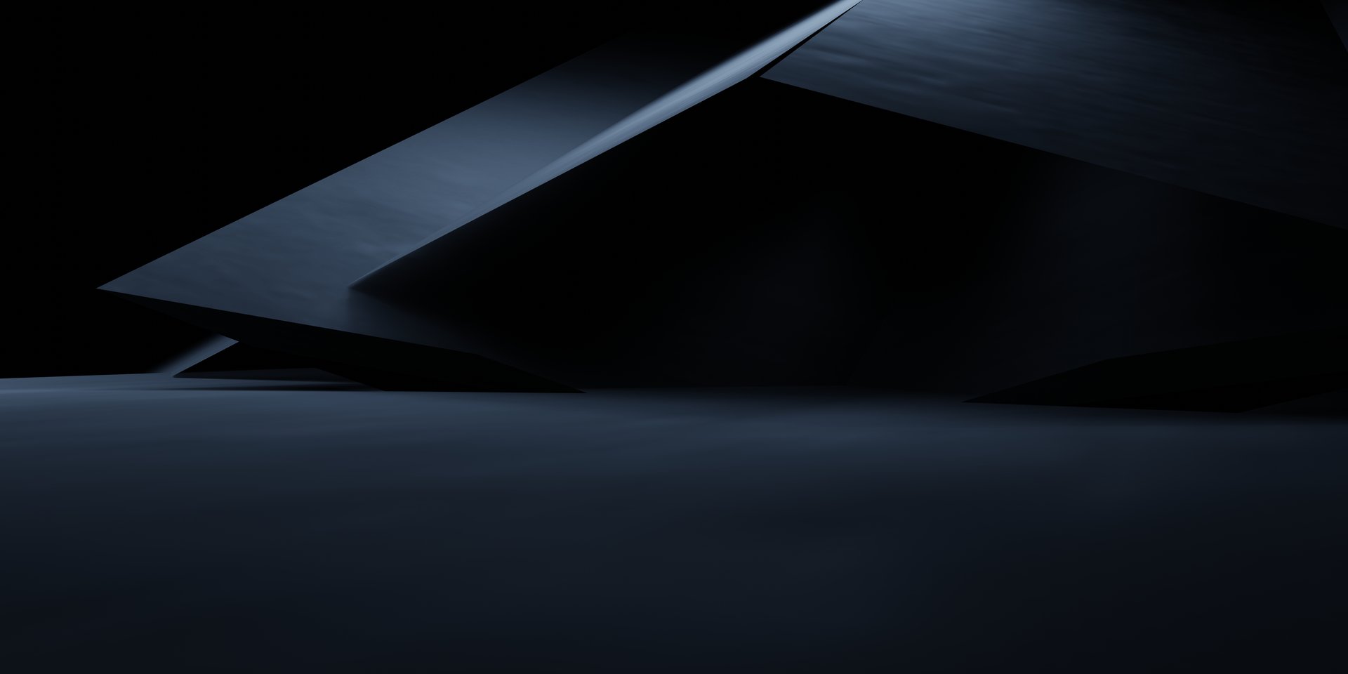3d rendering of black abstract architecture modern dark background.