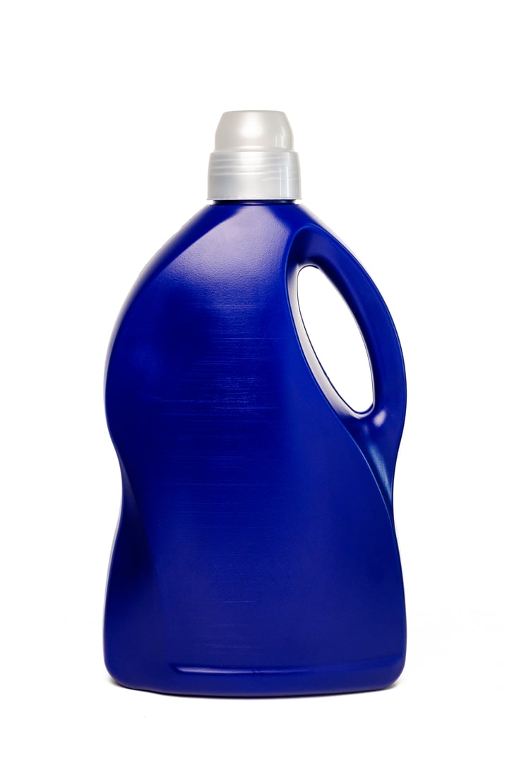 Cleaning products for home cleaning isolated on white background