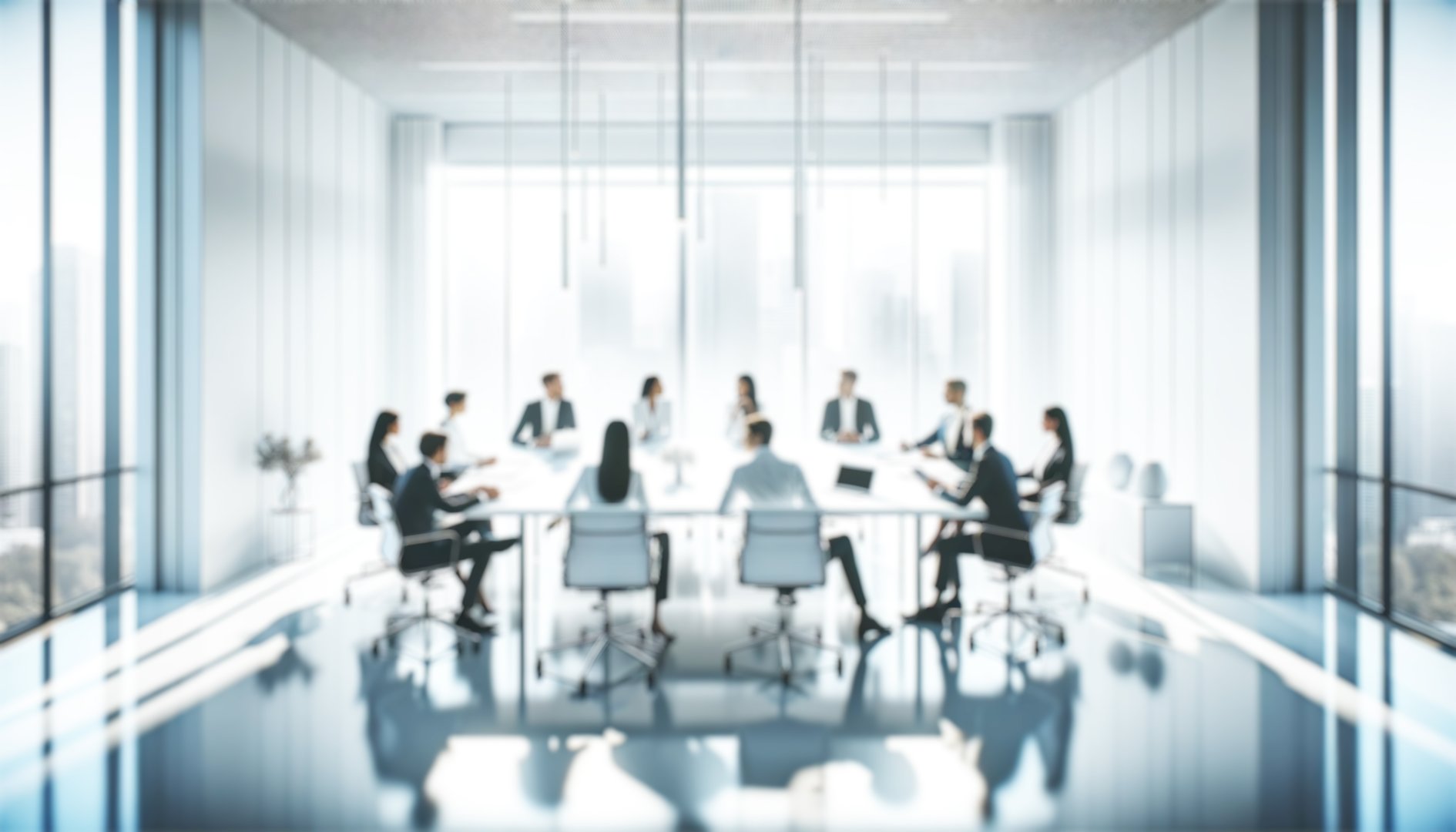 blur background with copy space of businessman and woman meeting. Suitable for use for anything in the business category