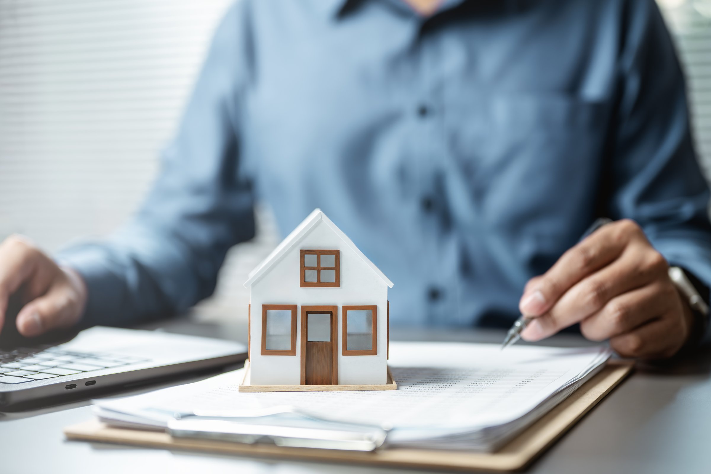 Real estate contract sign. Property mortgage finance signing agreement approved. Real estate insurance. Home buying document. homeowner house tenant. Real estate investment. Home estate insurance.