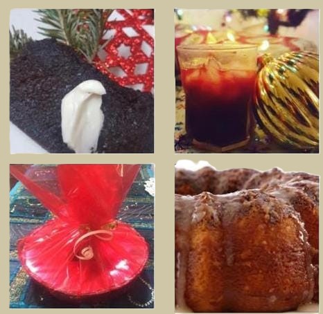 Festive holiday cake montage featuring premium cakes and desserts