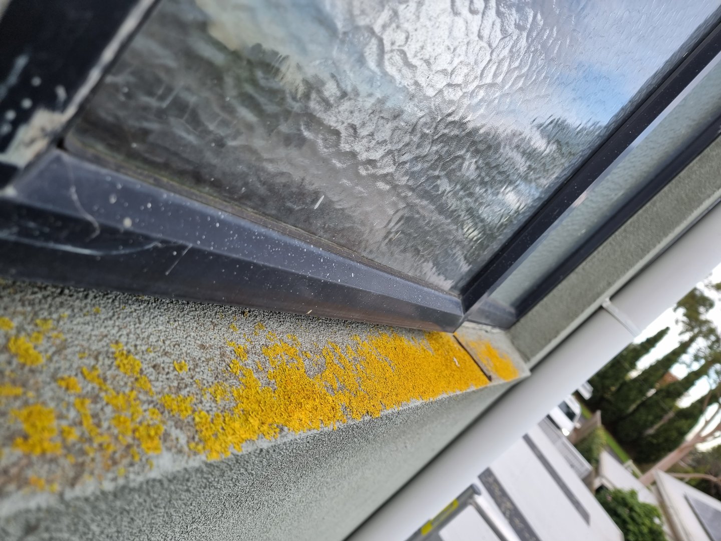 Rendered cladding before restoration - additional angle