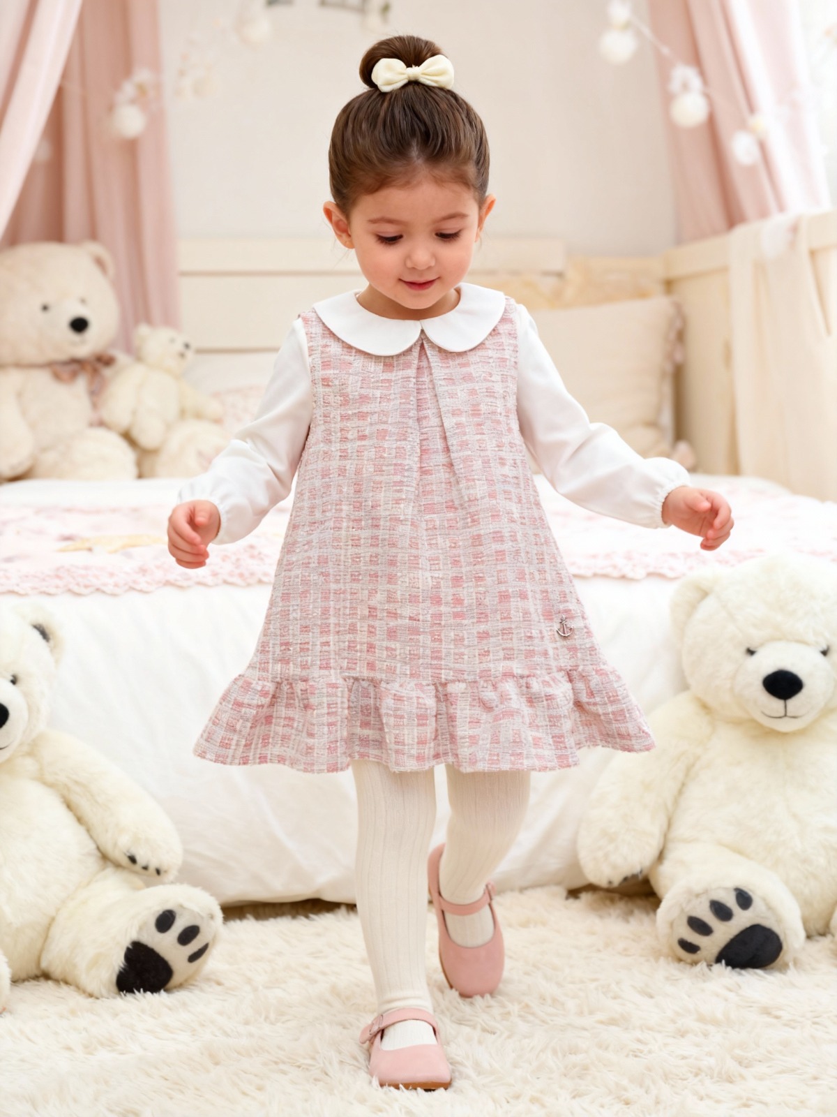 Overol con olanes vista frontal