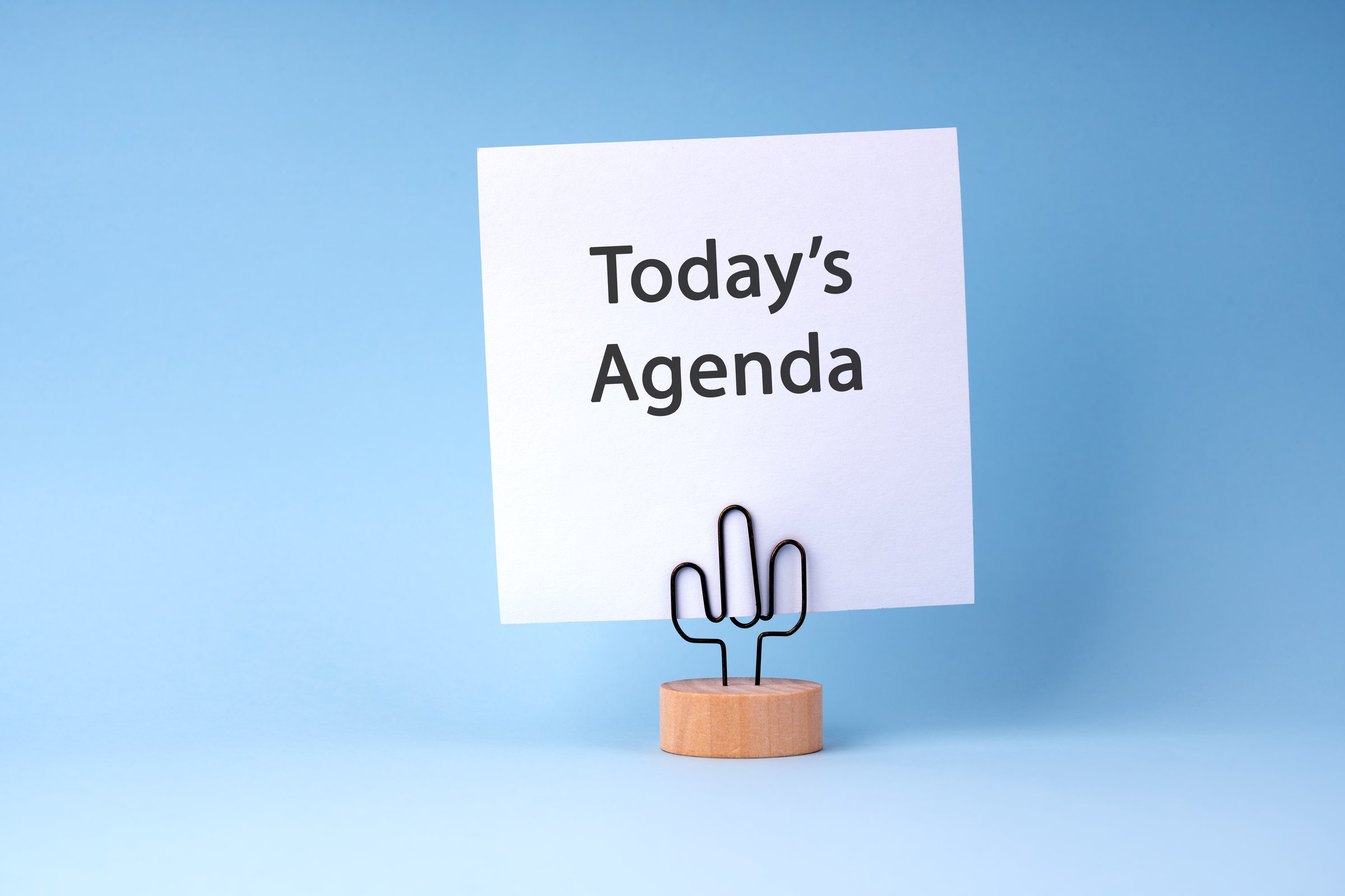 Today's Agenda