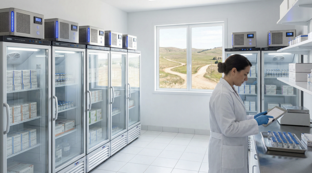 Thermoacoustic refrigeration system for vaccine cold chain storage