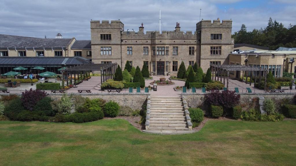 Slaley Hall Edwardian mansion exterior in Northumberland countryside