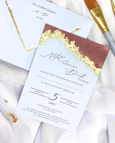 Zaproszenie złocone 4