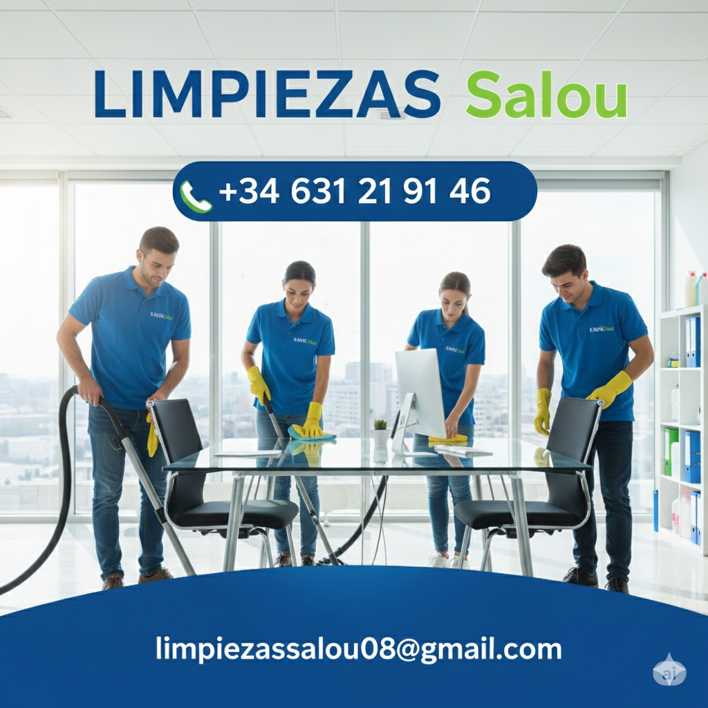 Equipo profesional de limpieza en Salou