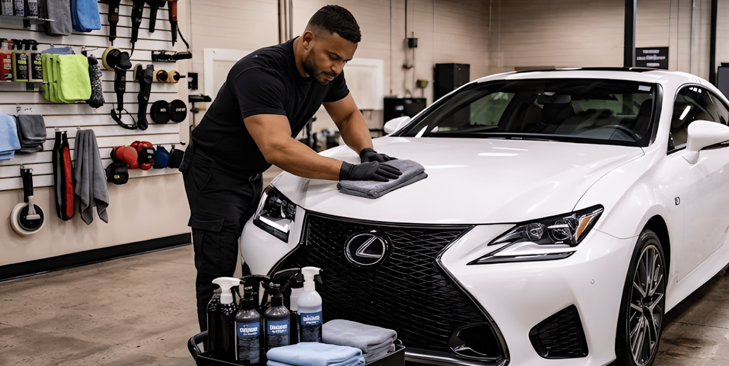 Professional mobile car detailing service on-site at home