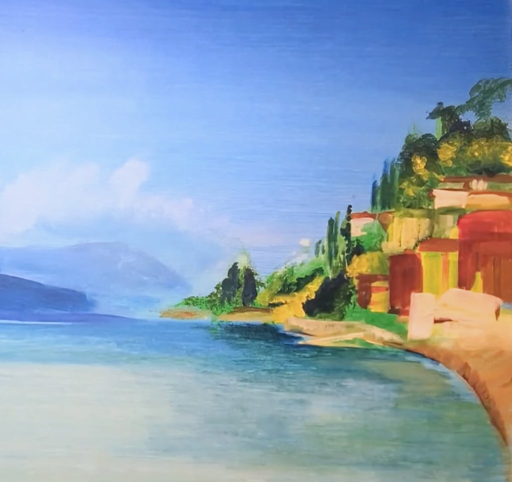 Lake Como painting