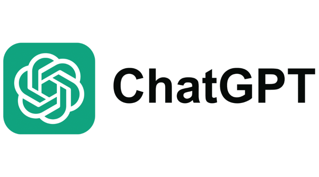 ChatGPT logo featuring a stylized teal knot icon next to the black text "ChatGPT."