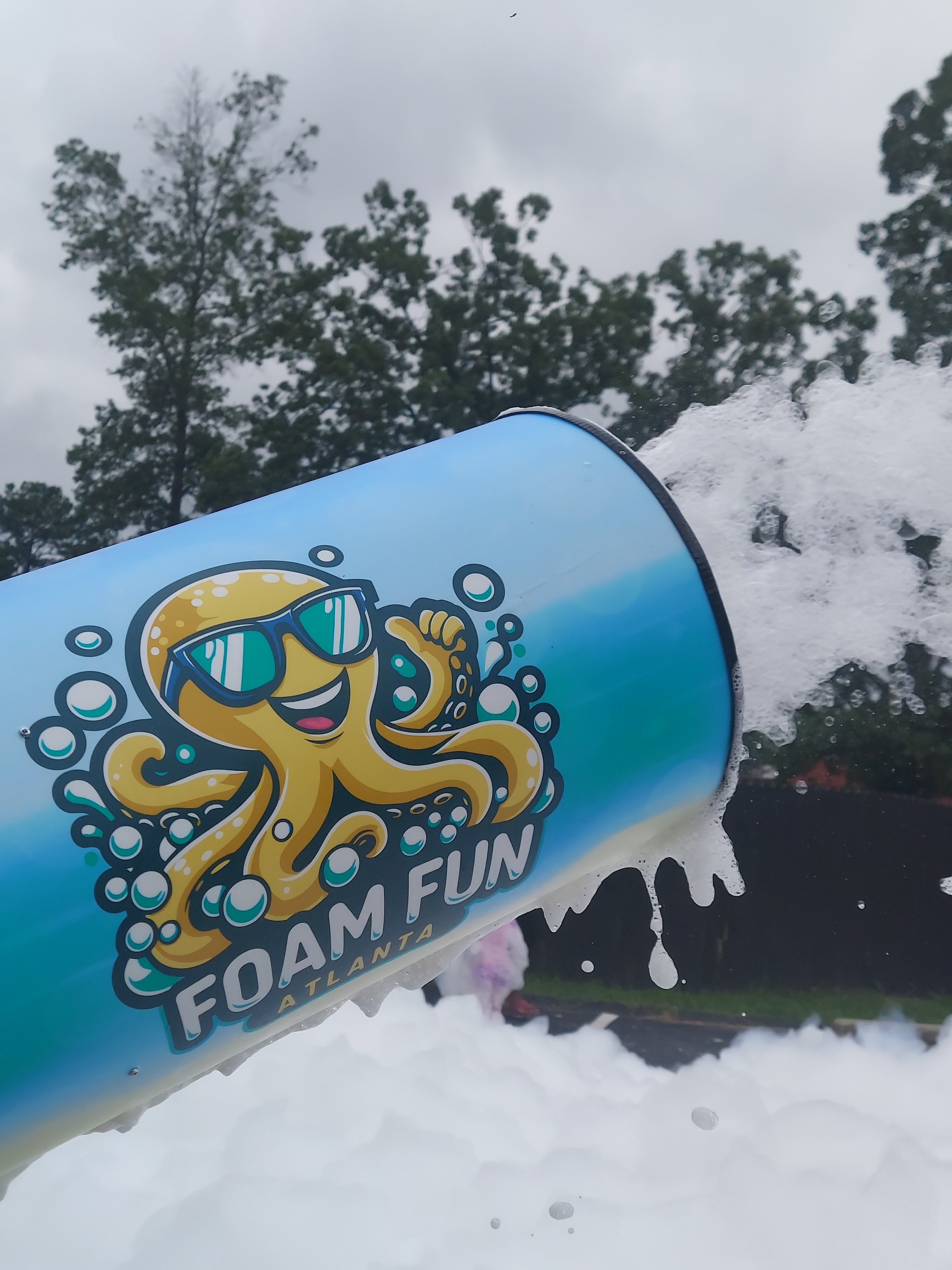 Kids enjoying foam party fun