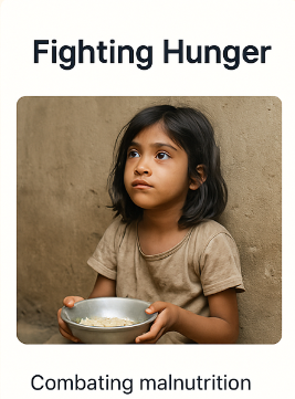 Young girl with a solemn expression holding an empty bowl, illustrating themes of hunger and malnutrition.