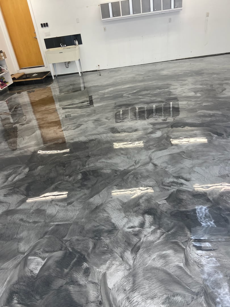 Metallic Epoxy floor for garage flooring