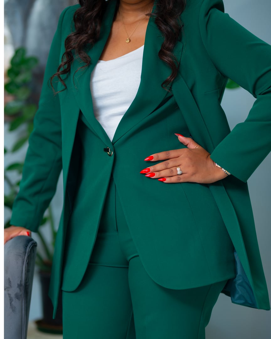 Modesta women's green suit